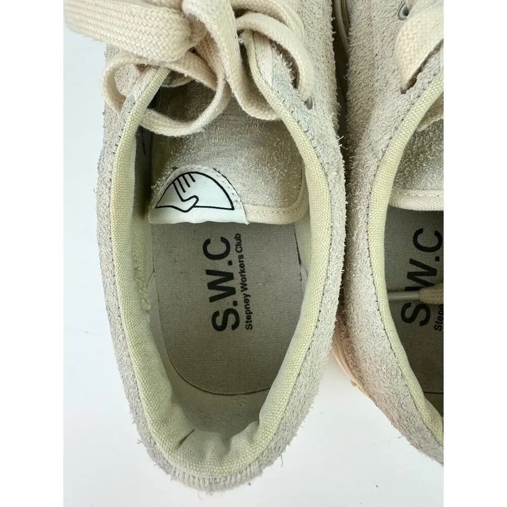 SWC Stepney Workers Club Dellow Suede Low Top Sneakers Beige Casual Size 38